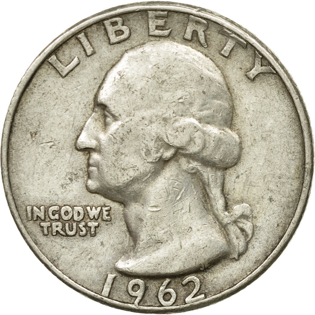Coin, United States, Washington Quarter, Quarter, 1962, U.S. Mint, Denver