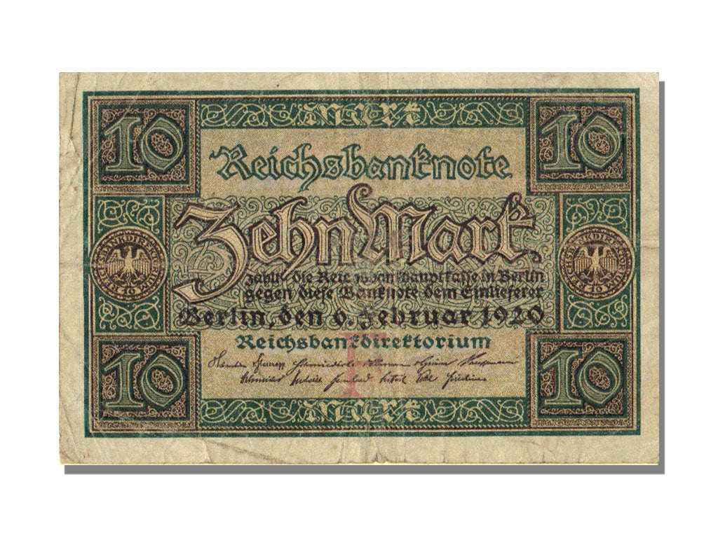 Germany, 10 Mark, 1920, 1920-02-06, VF(30-35), P