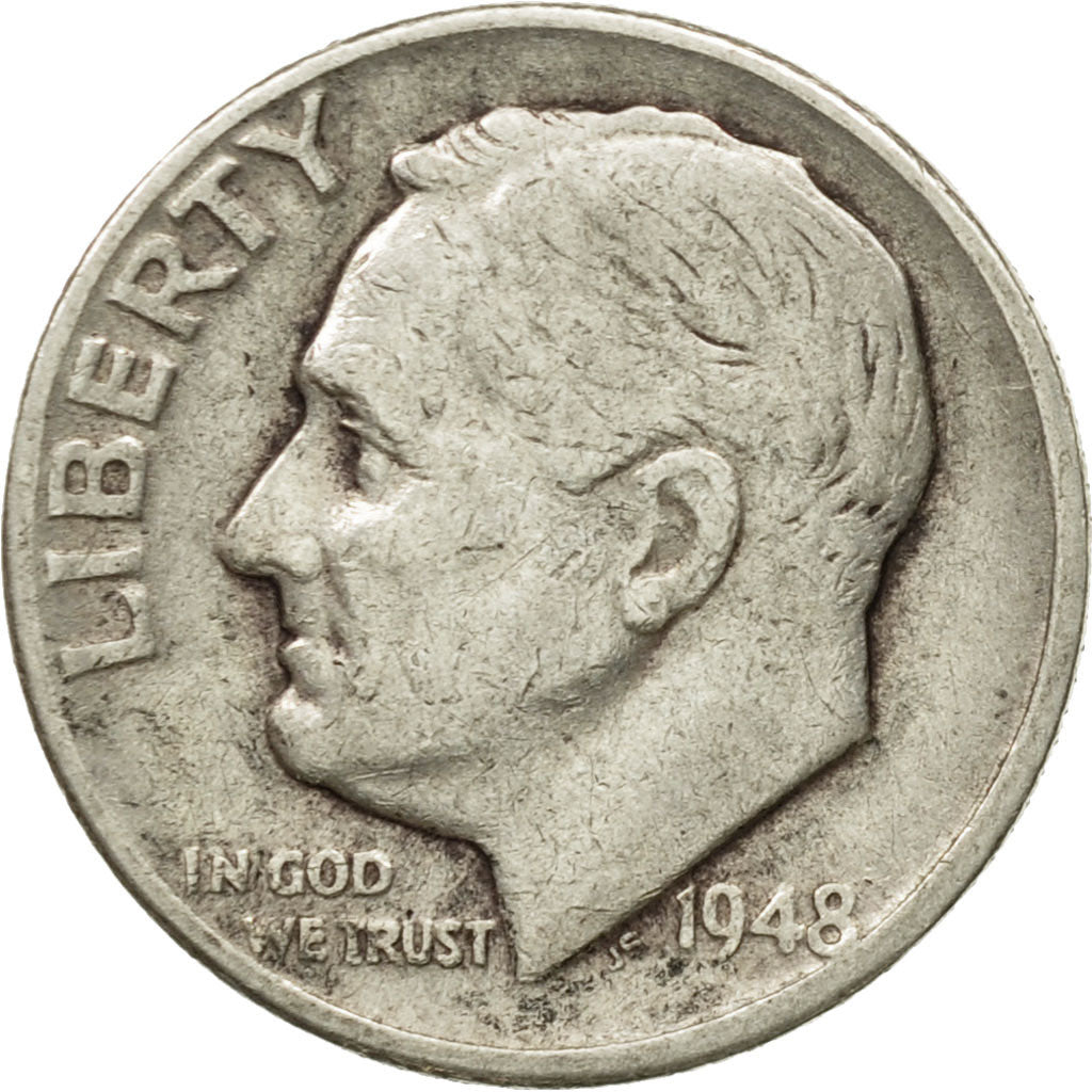 Münze, Vereinigte Staaten, Roosevelt Dime, Dime, 1948, U.S. Mint, Philadelphia