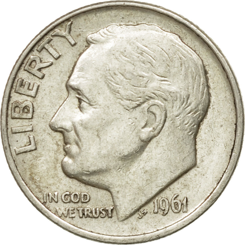 Moneta, Stati Uniti, Roosevelt Dime, Dime, 1961, U.S. Mint, Philadelphia, BB+