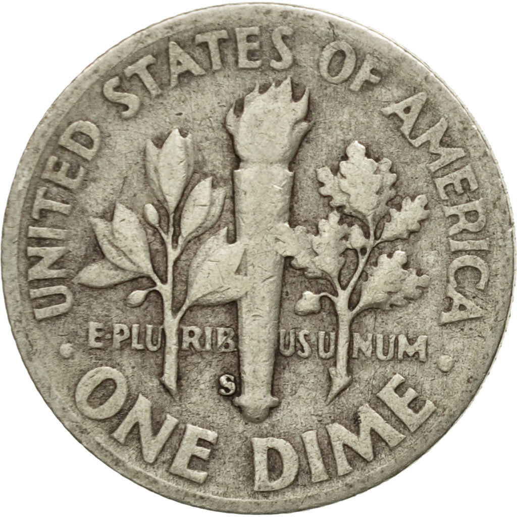 Moneda, Estados Unidos, Roosevelt Dime, Dime, 1952, U.S. Mint, San Francisco