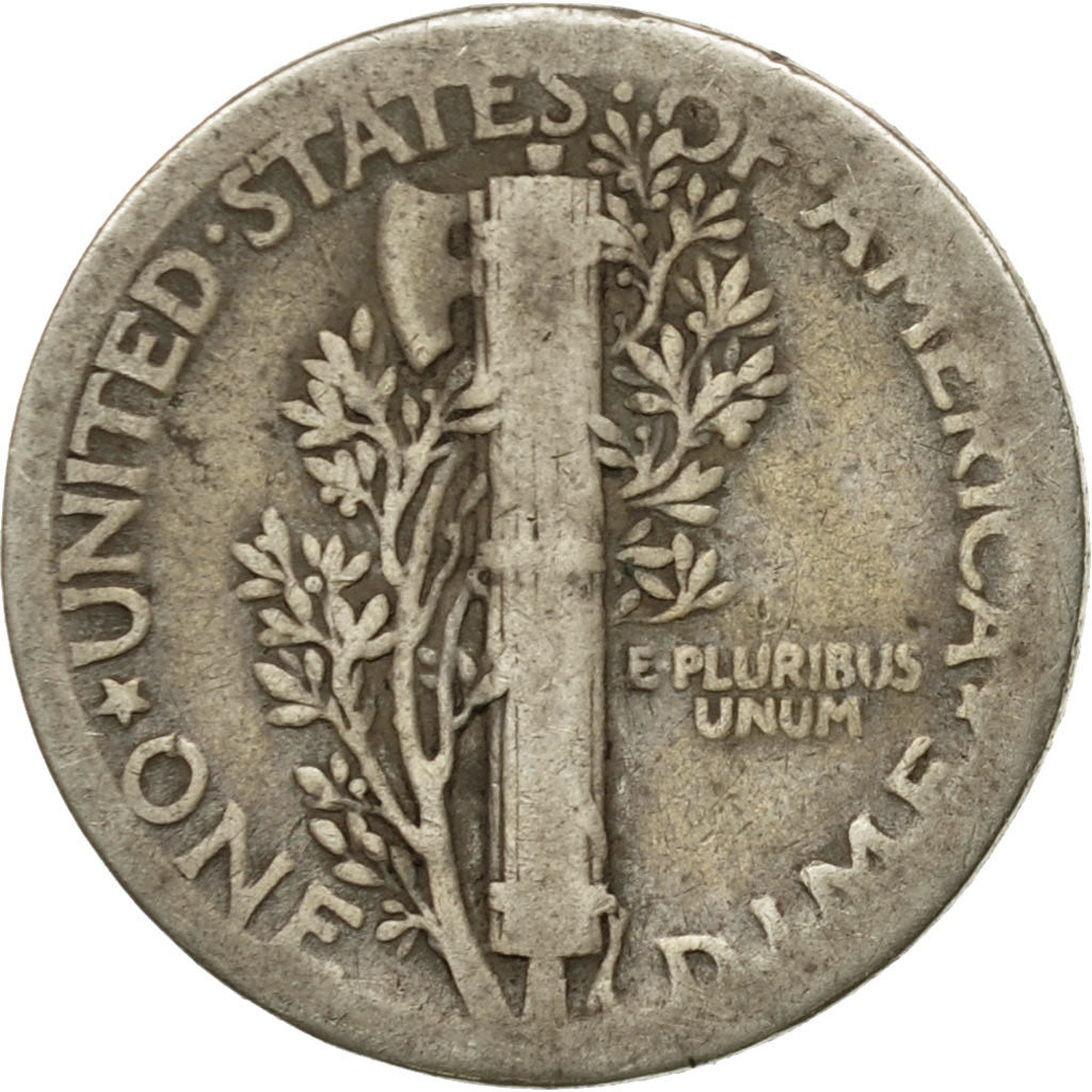Coin, United States, Mercury Dime, Dime, 1934, U.S. Mint, Philadelphia