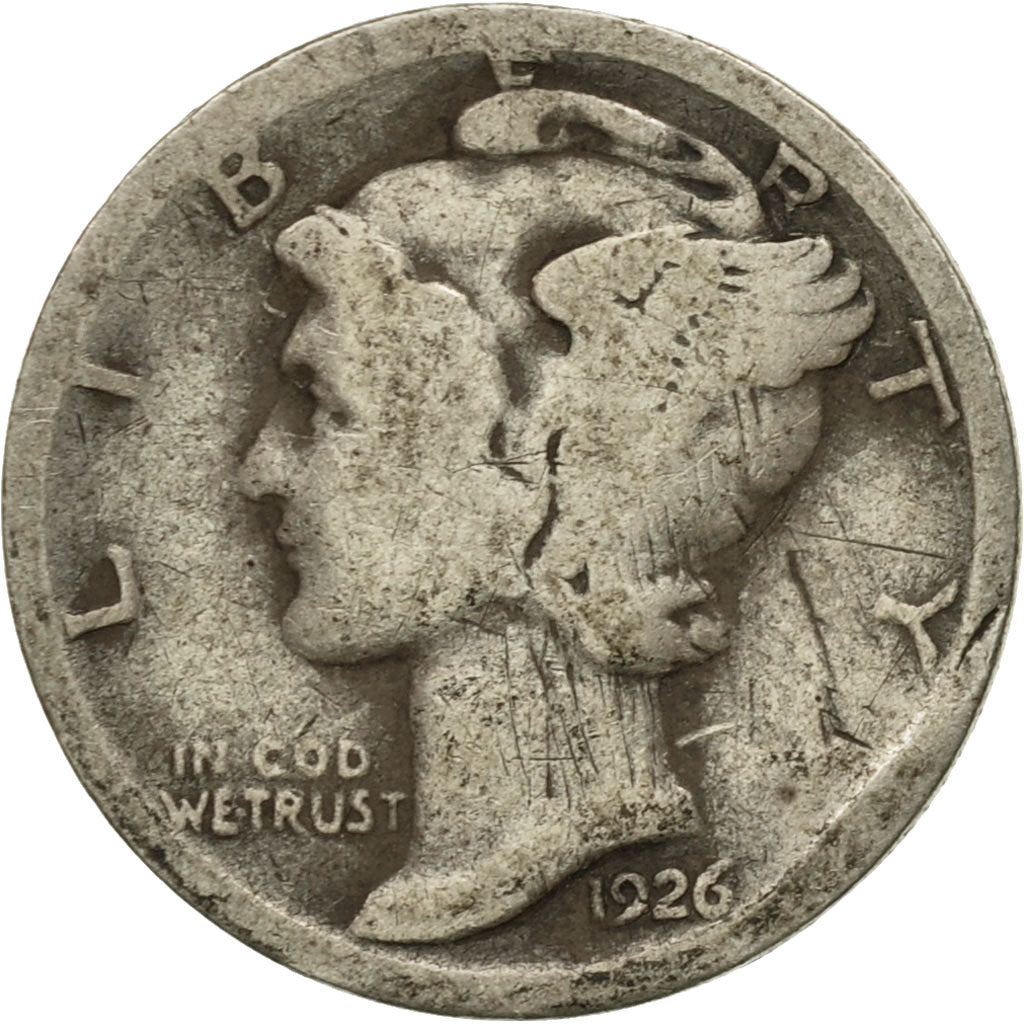 Moneta, Stati Uniti, Mercury Dime, Dime, 1926, U.S. Mint, Philadelphia, BB