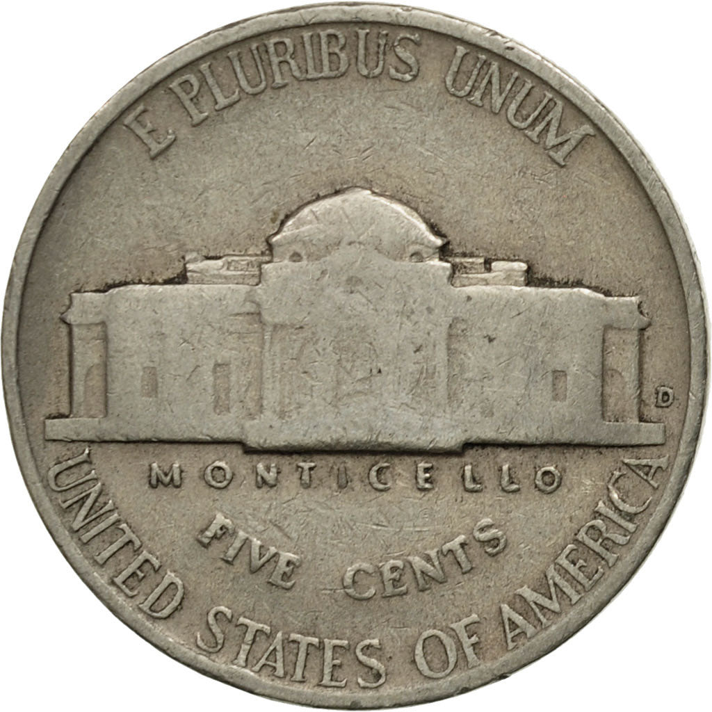 Monnaie, États-Unis, Jefferson Nickel, 5 Cents, 1940, U.S. Mint, Denver, TTB