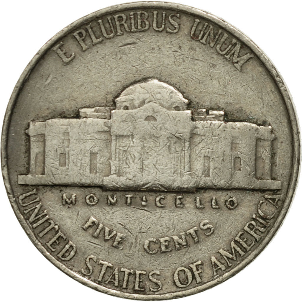 Moneda, Estados Unidos, Jefferson Nickel, 5 Cents, 1940, U.S. Mint