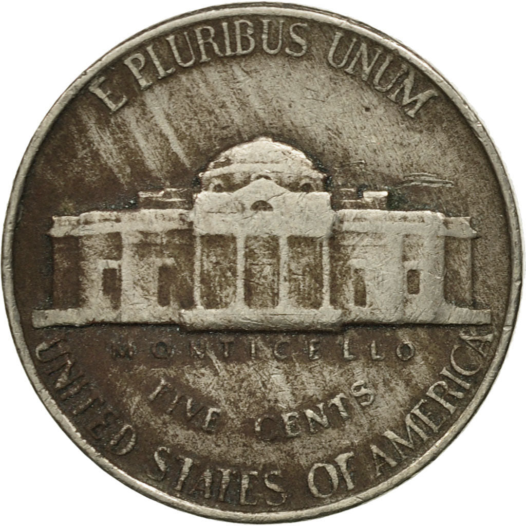 Moneda, Estados Unidos, Jefferson Nickel, 5 Cents, 1947, U.S. Mint