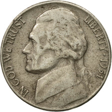 Moneta, Stati Uniti, Jefferson Nickel, 5 Cents, 1951, U.S. Mint, Philadelphia