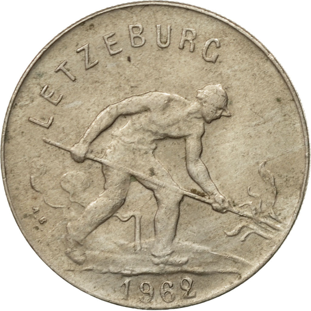 Monnaie, Luxembourg, Charlotte, Franc, 1962, TB+, Copper-nickel, KM:46.2