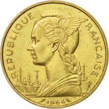 Coin, Comoros, 20 Francs, 1964, Paris, EF(40-45), Aluminum-Bronze, KM:8