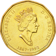 Coin, Canada, Elizabeth II, Dollar, 1992, Royal Canadian Mint, Ottawa