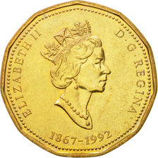 Coin, Canada, Elizabeth II, Dollar, 1992, Royal Canadian Mint, Ottawa