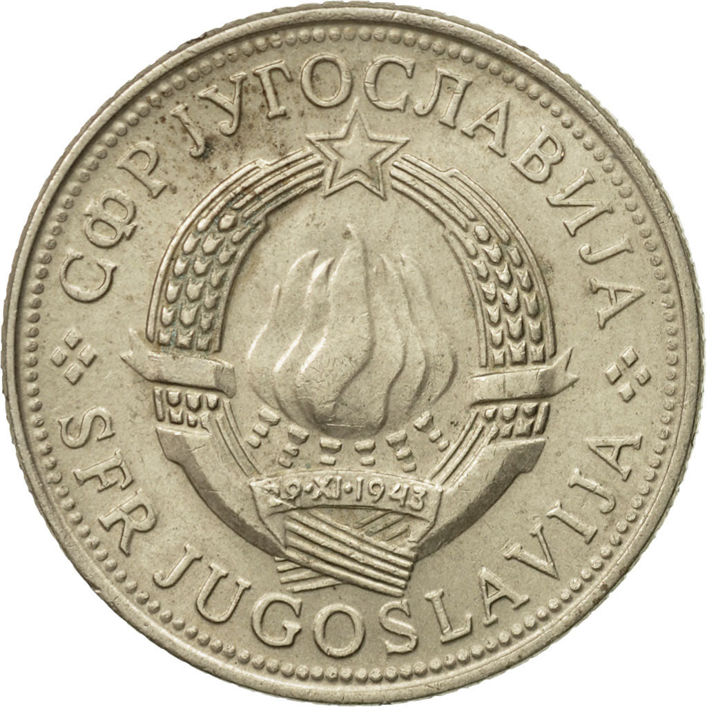 Münze, Jugoslawien, 5 Dinara, 1975, SS, Copper-Nickel-Zinc, KM:60
