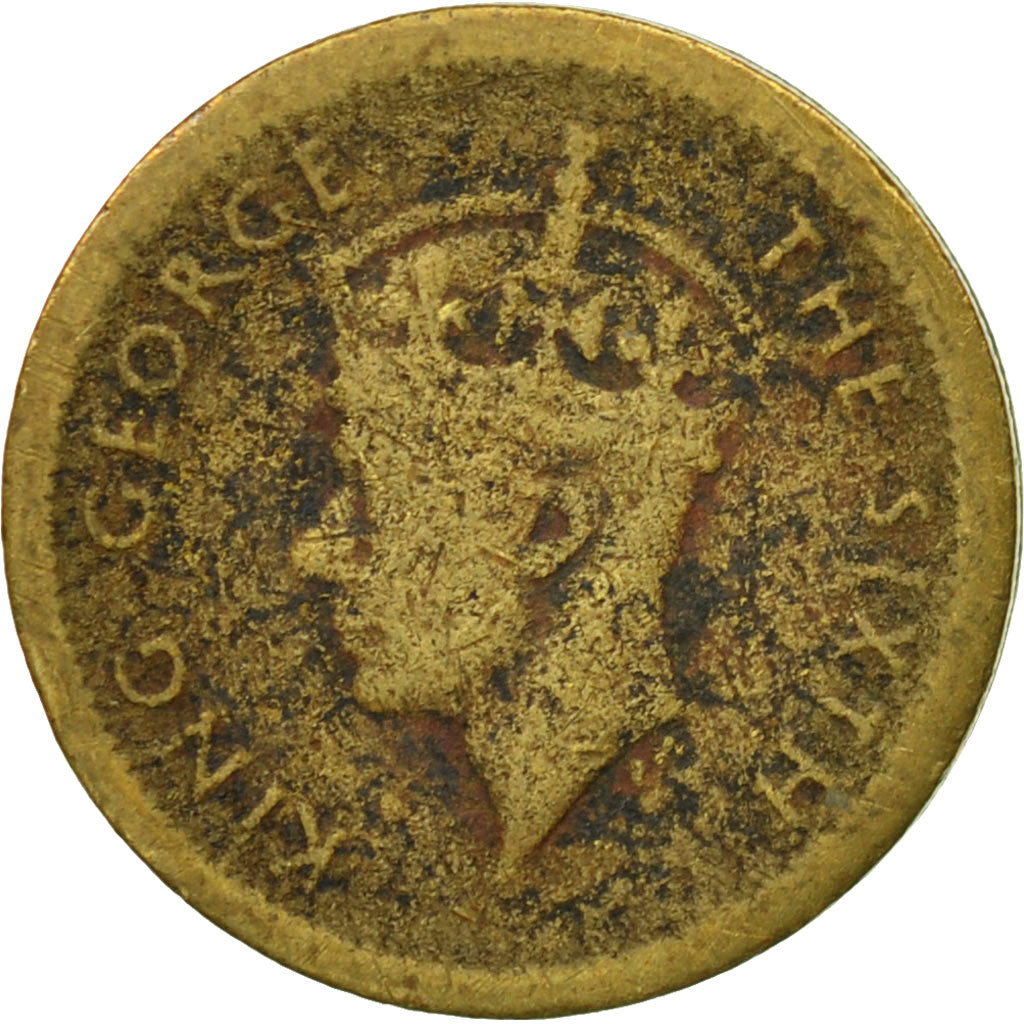 Coin, Hong Kong, George VI, 5 Cents, 1949, VF(20-25), Nickel-brass, KM:26