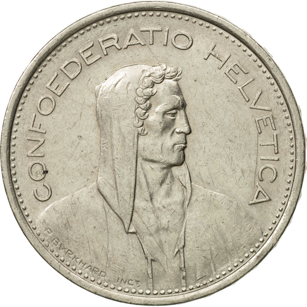 Coin, Switzerland, 5 Francs, 1968, Bern, EF(40-45), Copper-nickel, KM:40a.1