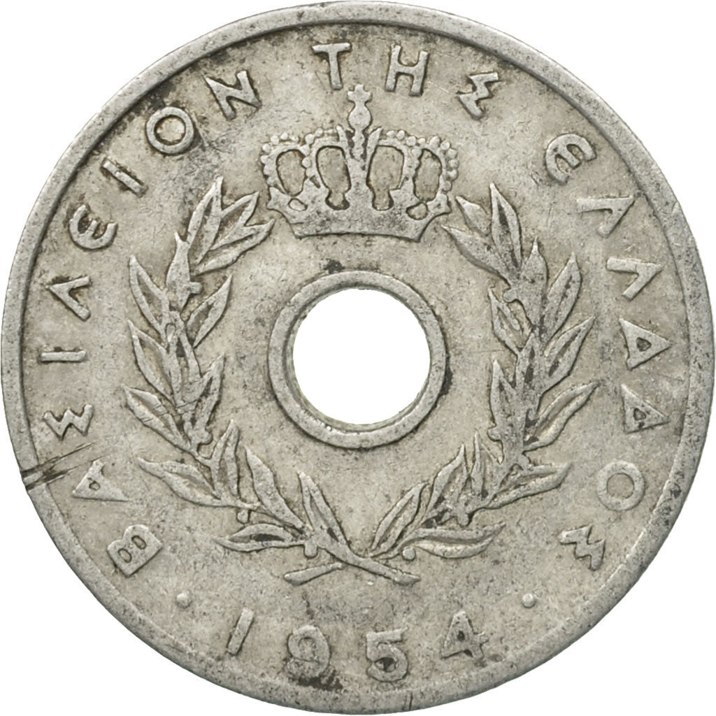 Münze, Griechenland, 10 Lepta, 1954, S, Aluminium, KM:78