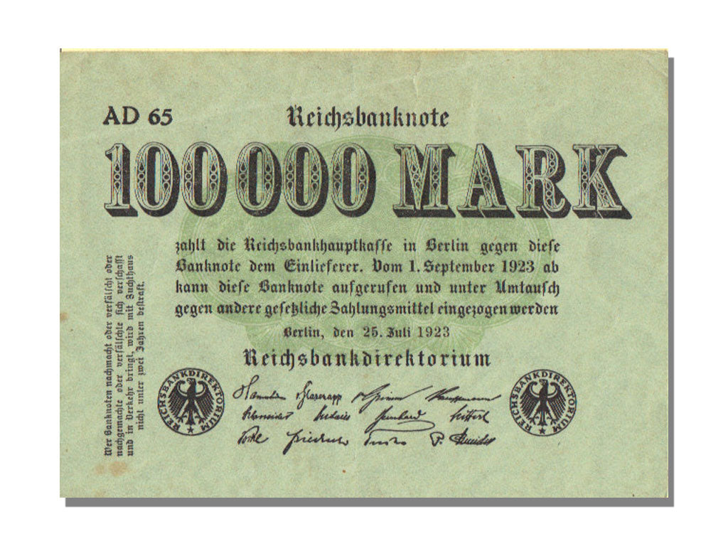 Germany, 100,000 Mark, 1923, KM #91a, 1923-07-25, UNC(63), AD