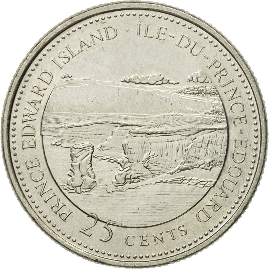 Coin, Canada, Elizabeth II, 25 Cents, 1992, Royal Canadian Mint, Ottawa
