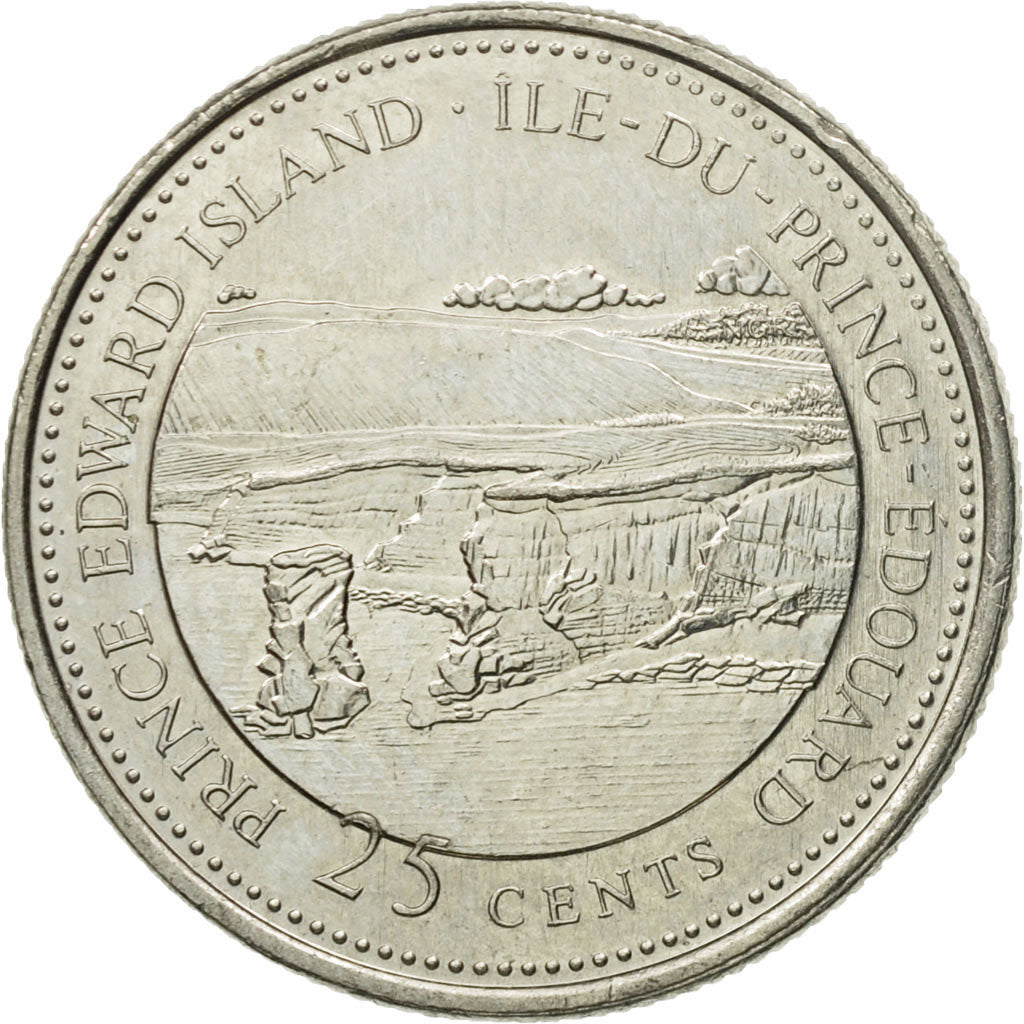 Coin, Canada, Elizabeth II, 25 Cents, 1992, Royal Canadian Mint, Ottawa
