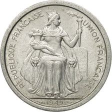 Coin, New Caledonia, Franc, 1949, Paris, VF(20-25), Aluminum, KM:2