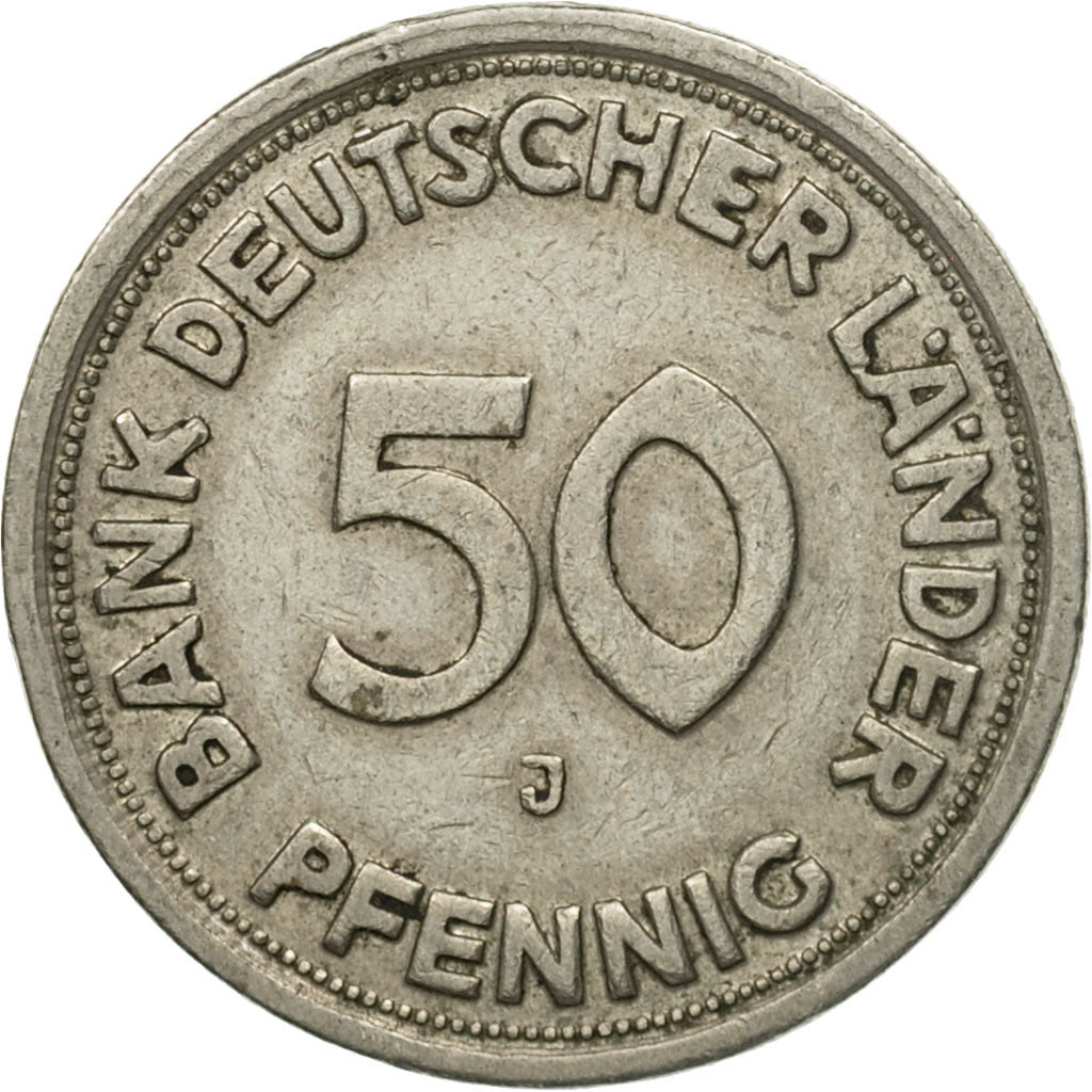 Münze, Bundesrepublik Deutschland, 50 Pfennig, 1949, Hambourg, SS