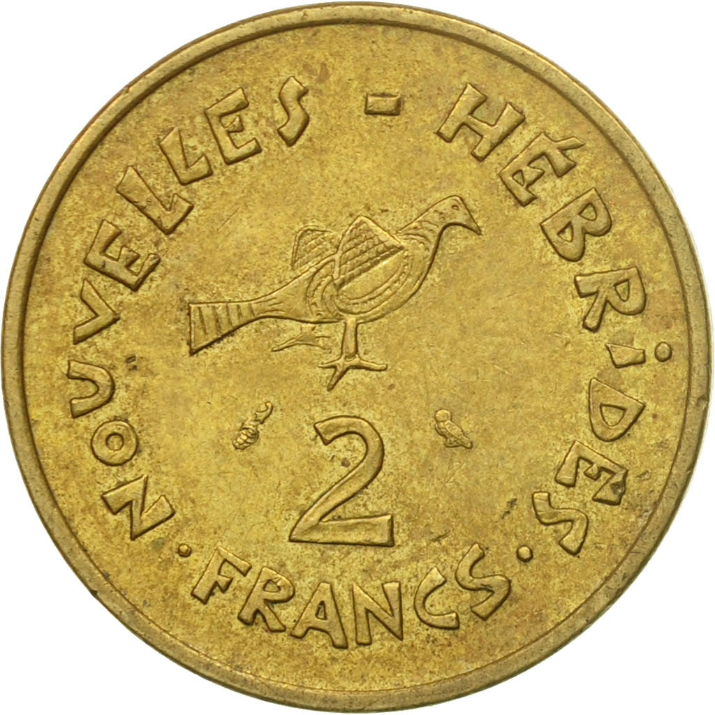 Coin, New Hebrides, 2 Francs, 1970, Paris, EF(40-45), Nickel-brass, KM:5.1
