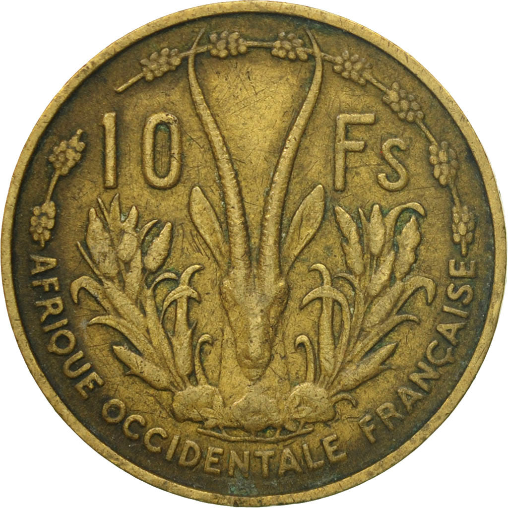 Münze, French West Africa, 10 Francs, 1956, Paris, SS, Aluminum-Bronze, KM:8