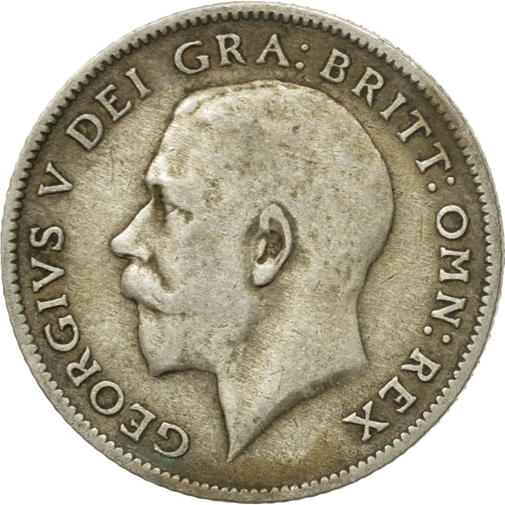 Coin, Great Britain, George V, 6 Pence, 1921, EF(40-45), Silver, KM:815a.1