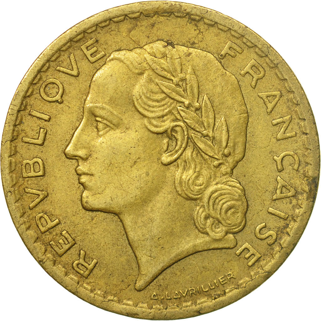 Monnaie, France, Lavrillier, 5 Francs, 1946, Paris, TB, Aluminum-Bronze