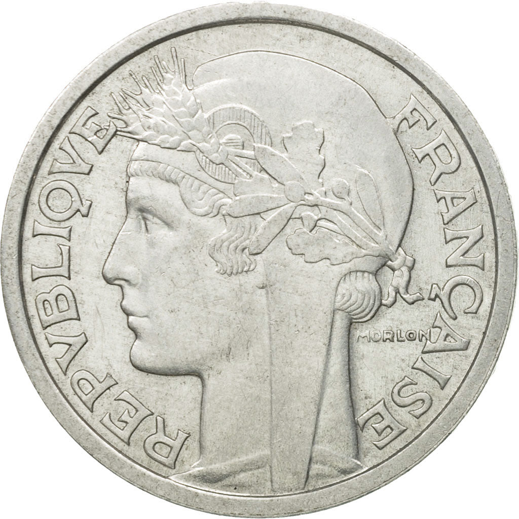 Coin, France, Morlon, 2 Francs, 1941, Paris, AU(50-53), Aluminum, KM:886a.1