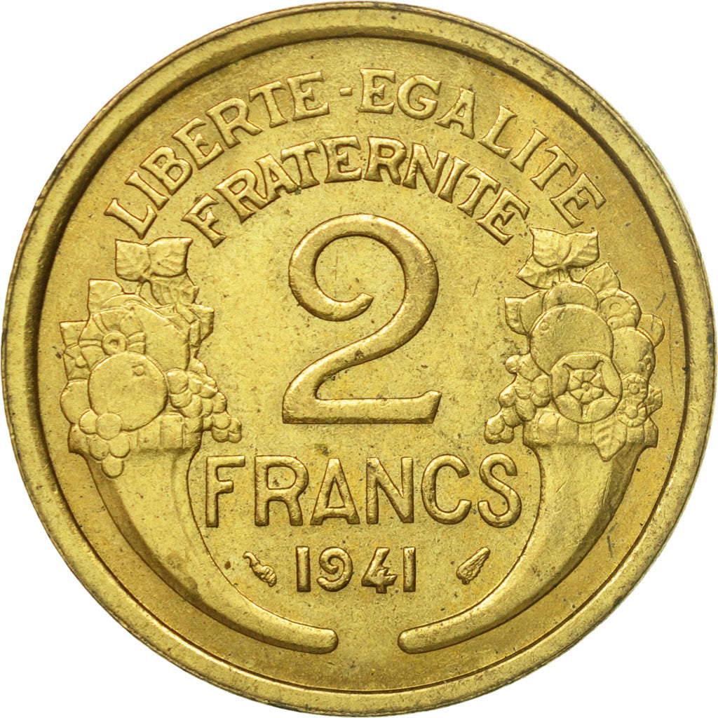 Monnaie, France, Morlon, 2 Francs, 1941, Paris, TTB, Aluminum-Bronze, KM:886