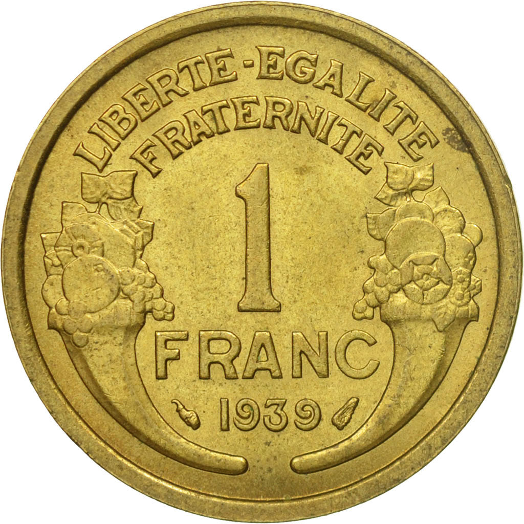 Moneta, Francja, Morlon, Franc, 1939, Paris, VF(30-35), Aluminium-Brąz, KM:885