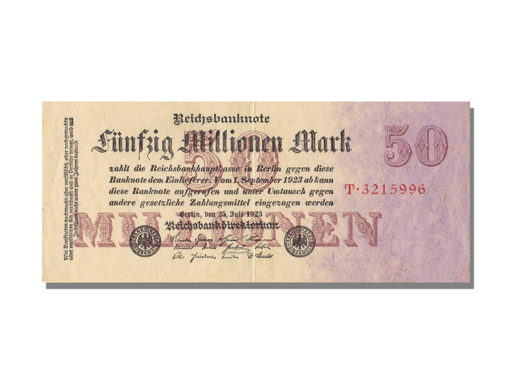 Germany, 50 Millionen Mark, 1923, KM #98a, 1923-07-25, UNC(63), T