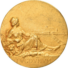 France, Medal, Exposition Internationale de Lyon, 1914, AU(50-53), Gilt Bronze