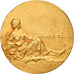 France, Medal, Exposition Internationale de Lyon, 1914, AU(50-53), Gilt Bronze