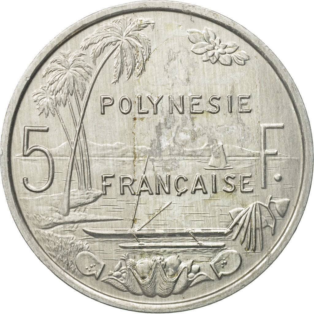 Coin, French Polynesia, 5 Francs, 1983, Paris, EF(40-45), Aluminum, KM:12