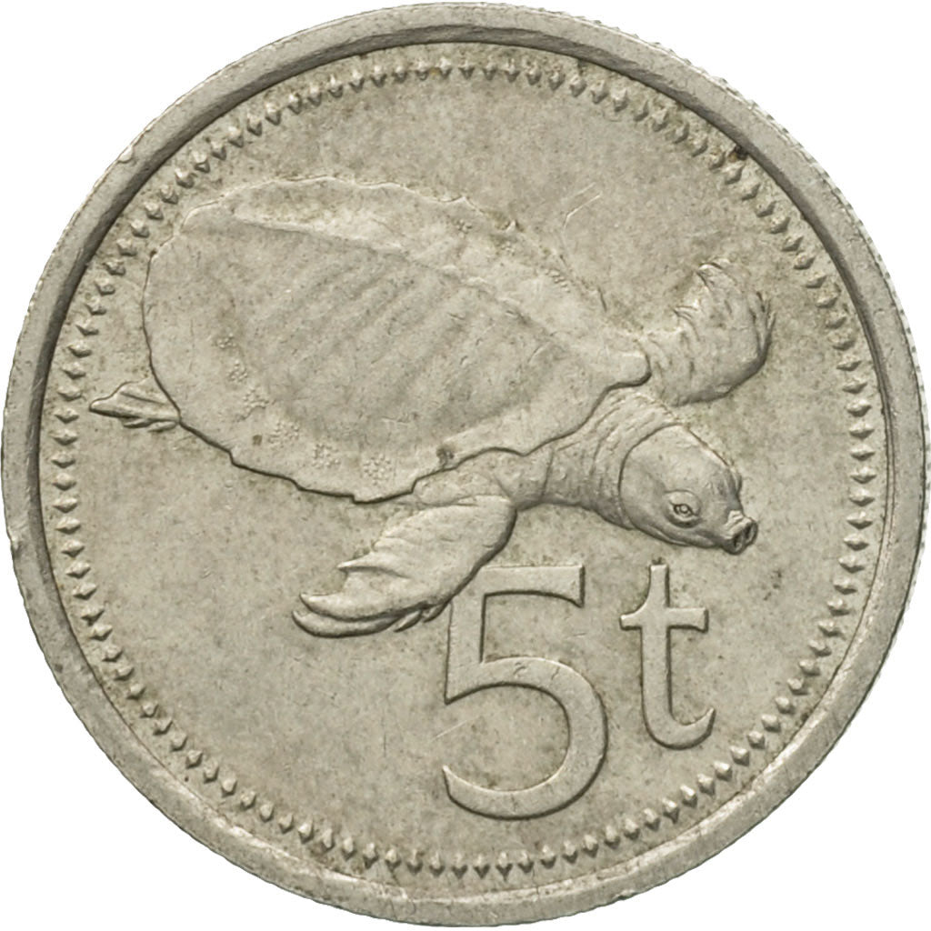 Coin, Papua New Guinea, 5 Toea, 1979, EF(40-45), Copper-nickel, KM:3