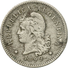 Coin, Argentina, 10 Centavos, 1899, EF(40-45), Copper-nickel, KM:35