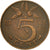 Moneta, Paesi Bassi, Wilhelmina I, 5 Cents, 1948, BB+, Bronzo, KM:176