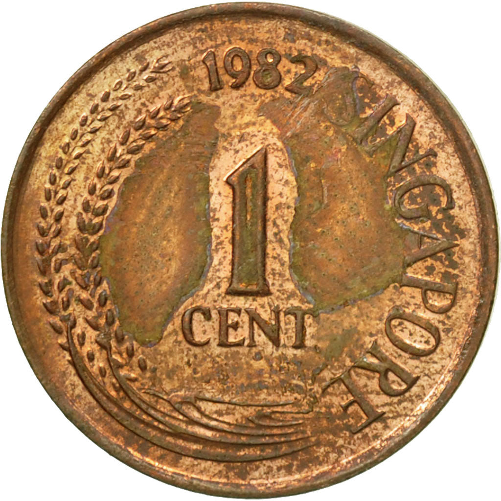 Coin, Singapore, Cent, 1987, EF(40-45), Copper Clad Steel, KM:1a