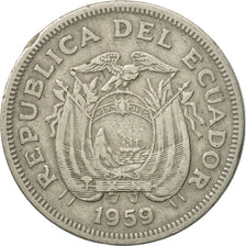 Coin, Ecuador, Sucre, Un, 1959, EF(40-45), Copper-nickel, KM:78a