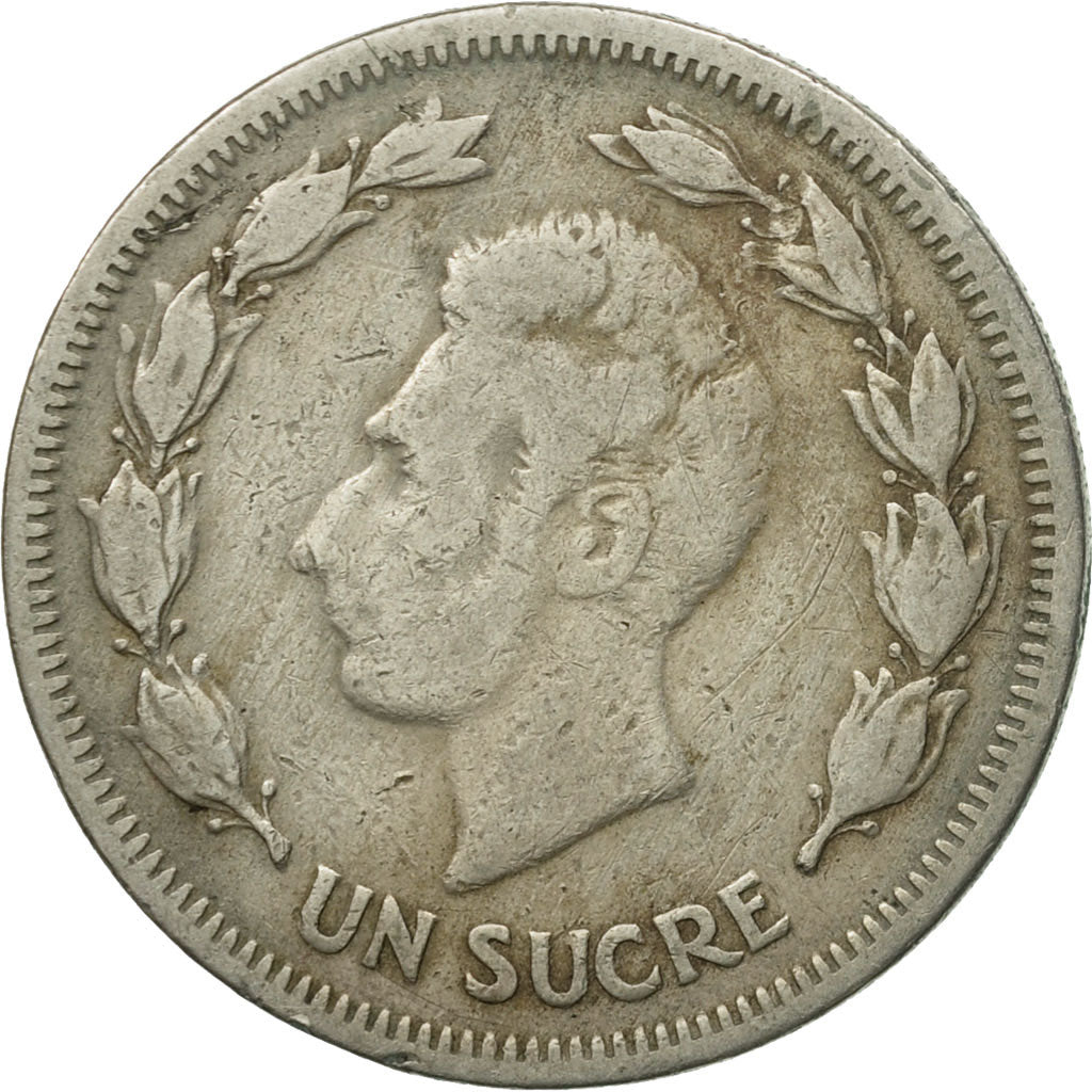 Coin, Ecuador, Sucre, Un, 1959, EF(40-45), Copper-nickel, KM:78a