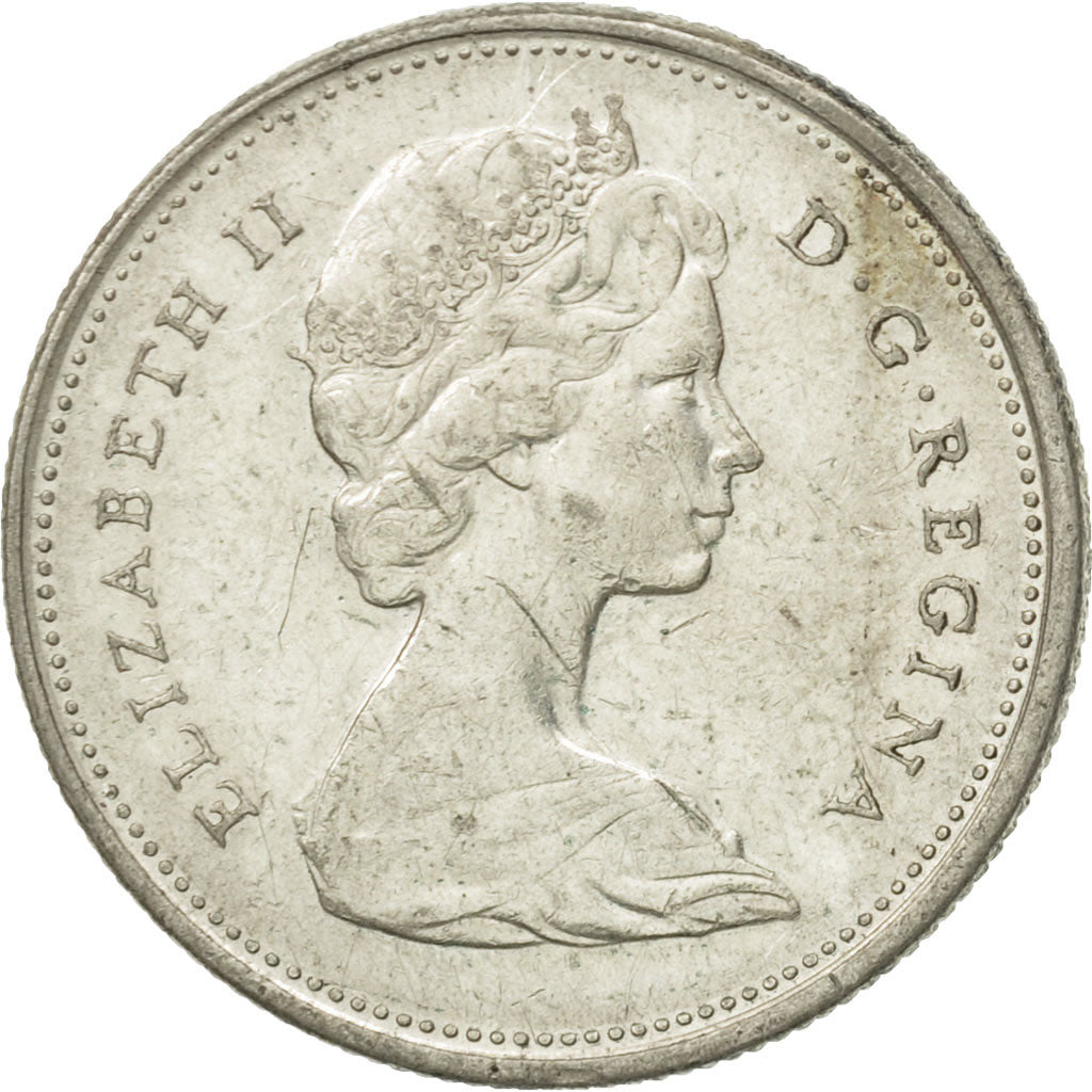 Coin, Canada, Elizabeth II, 25 Cents, 1968, Royal Canadian Mint, Ottawa