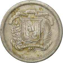 Moneda, República Dominicana, 25 Centavos, 1981, BC+, Cobre - níquel, KM:51