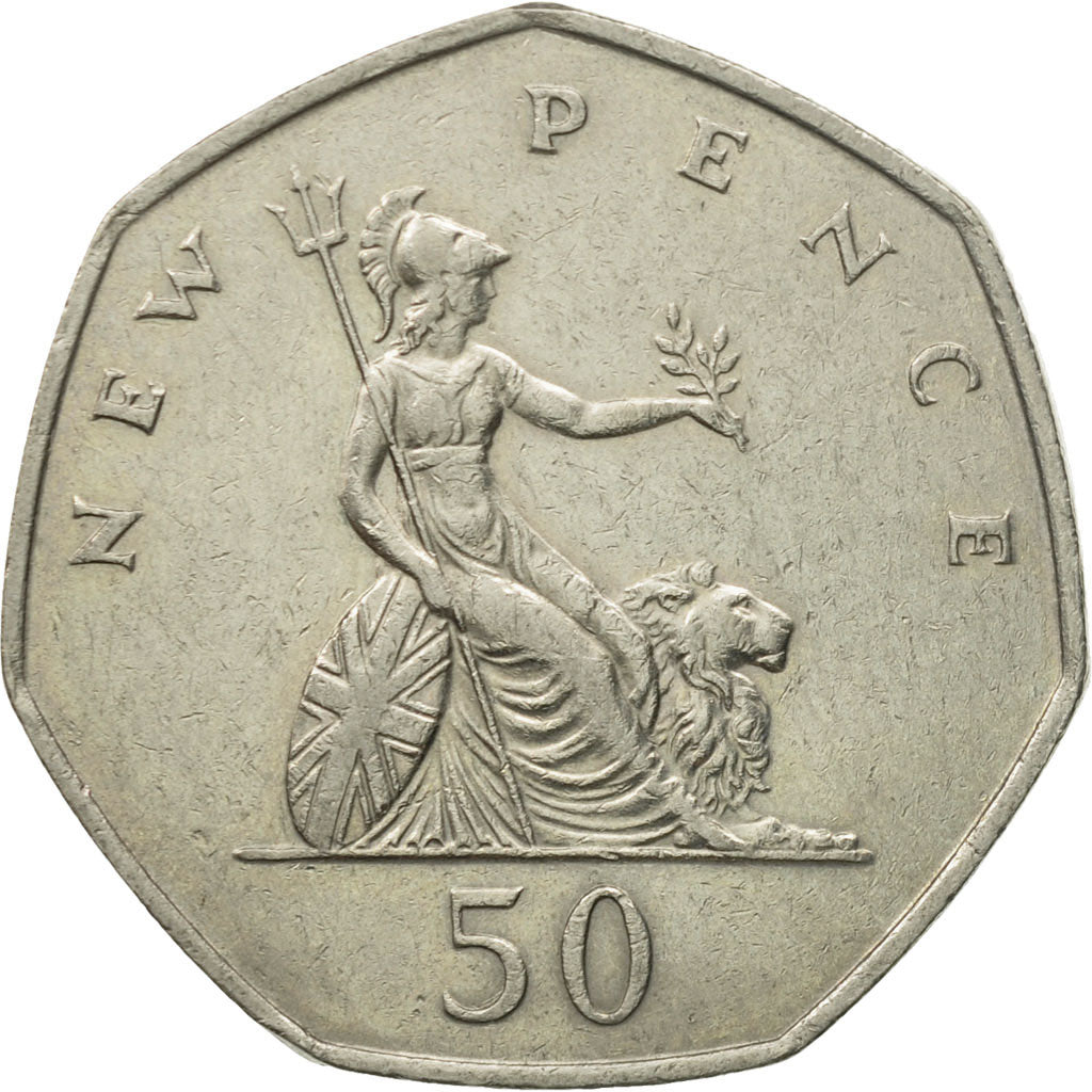 Monnaie, Grande-Bretagne, Elizabeth II, 50 New Pence, 1969, TTB+, Copper-nickel