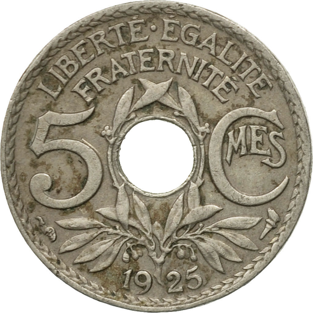 Coin, France, Lindauer, 5 Centimes, 1925, Paris, EF(40-45), Copper-nickel