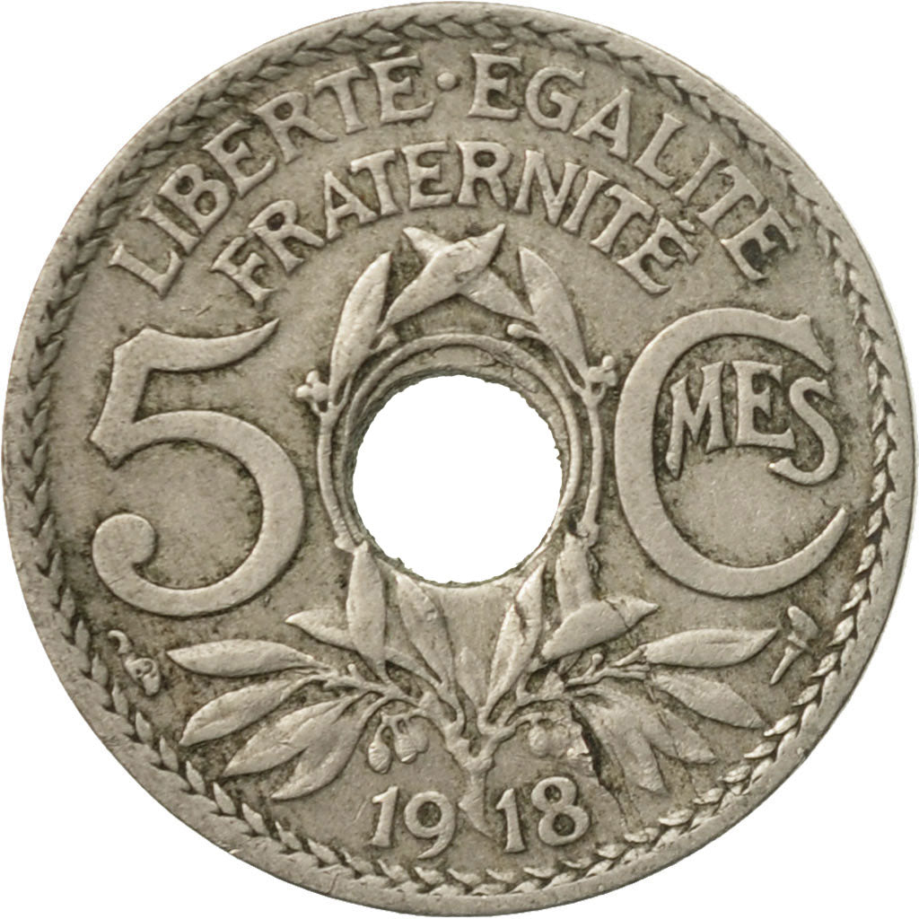 Monnaie, France, Lindauer, 5 Centimes, 1918, Paris, TTB, Copper-nickel, KM:865