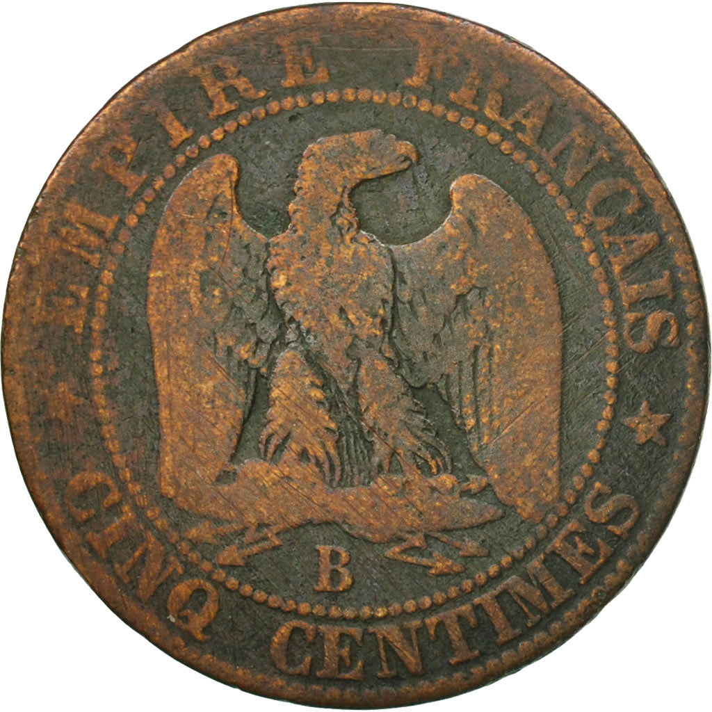 Coin, France, Napoleon III, Napoléon III, 5 Centimes, 1856, Rouen, F(12-15)