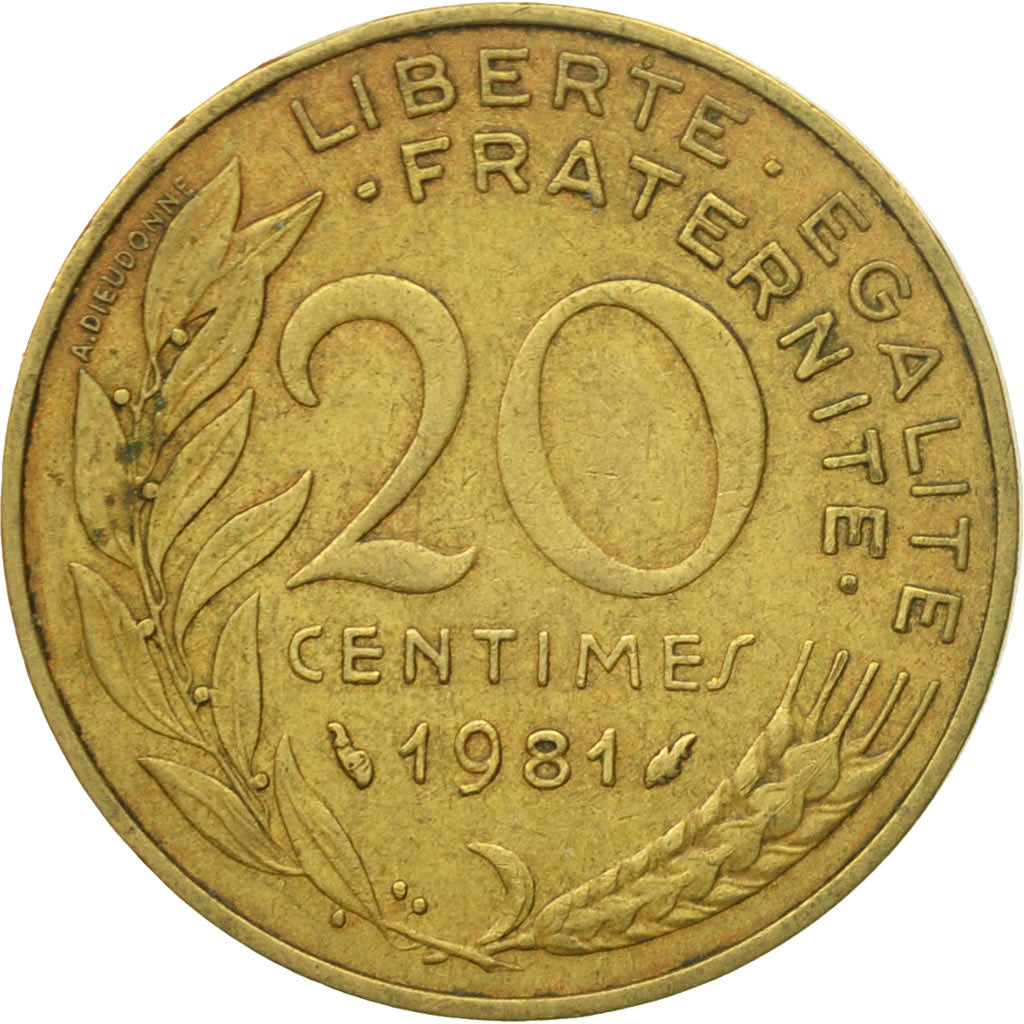 Moneta, Francia, Marianne, 20 Centimes, 1981, Paris, MB, Alluminio-bronzo