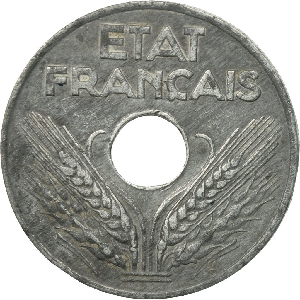 Coin, France, État français, 20 Centimes, 1943, Paris, VF(30-35), Zinc