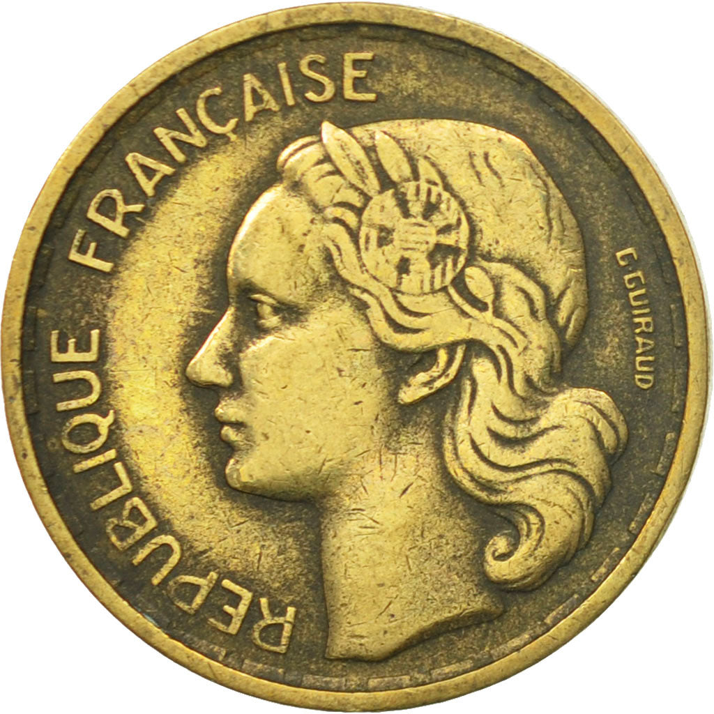 Münze, Frankreich, Guiraud, 10 Francs, 1951, Paris, SS, Aluminum-Bronze